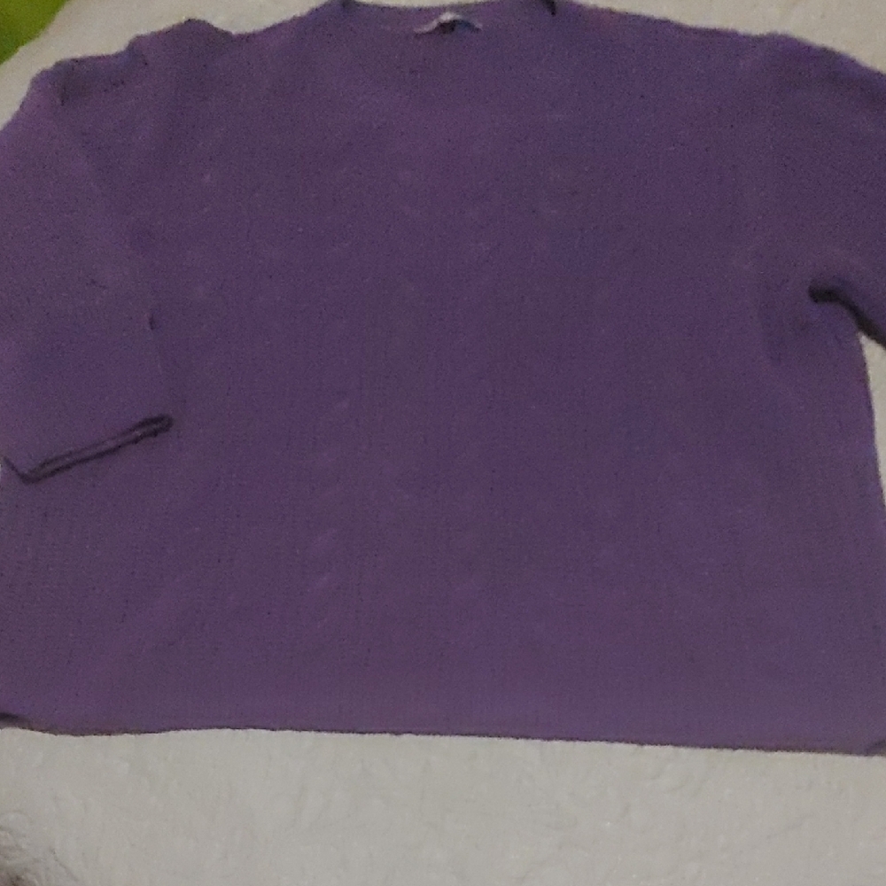 Purple Cable Knit Sweater